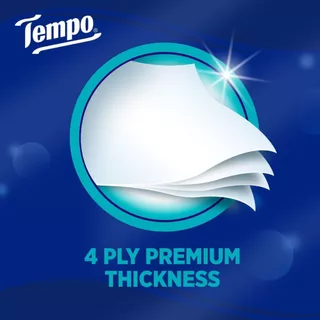 Tempo Softpack เทมโพ กระดาษเช็ดหน้า ทิชชู่ ซอฟแพ็ค (Pack4)