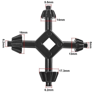 ดอกจำปา 4 หัว ขันหัวสว่าน 4 in 1 Multifunctional Steel Drills Chuck Key Fit Handheld Drilling Tool