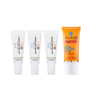 [ของแท้] เซตป้องกัน ครีมทาฝ้า Dr.JiLL 3 หลอด 15 ml + กันแดด JILSUN SPF50+ 1 หลอด 20g