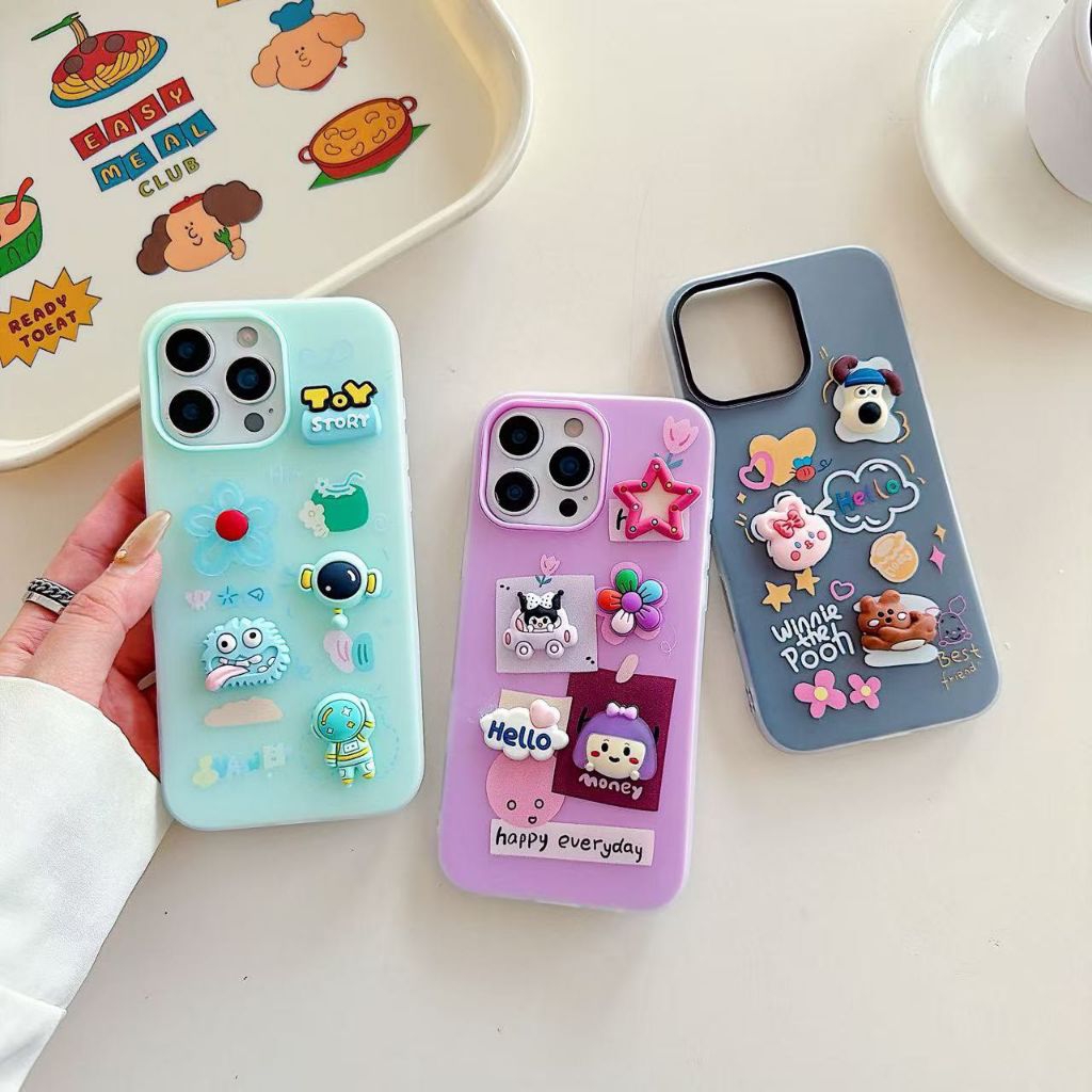 เคสมือถือ สำหรับ Redmi15 MiA3 MiA5 Mi10 xaiomi17 xaiomi17pro xaiomi17pm เคส2ชั้นตูนติด ลายน่ารัก พร้