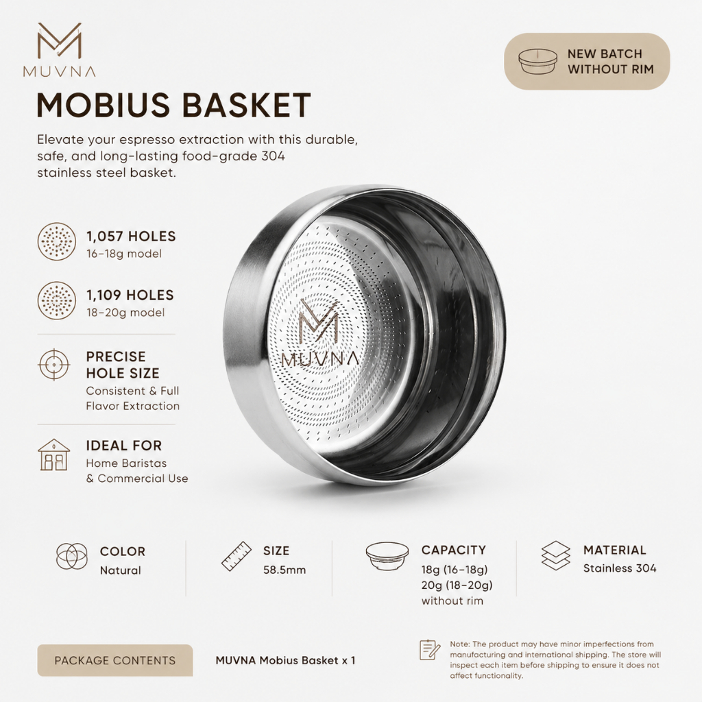 MUVNA Mobius Basket 58mm // บาสเก็ตสกัดกาแฟขนาด 58 มม.