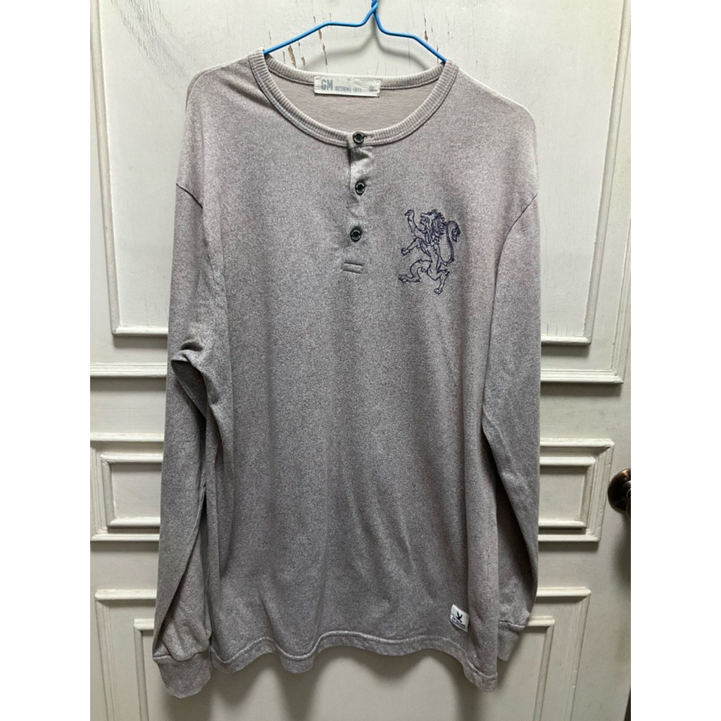 เสื้อยืดแขนยาว สีน้ำตาลอ่อน แบรนด์ GM Designs ไซด์ XL อก 42 ยาว 29 นิ้ว