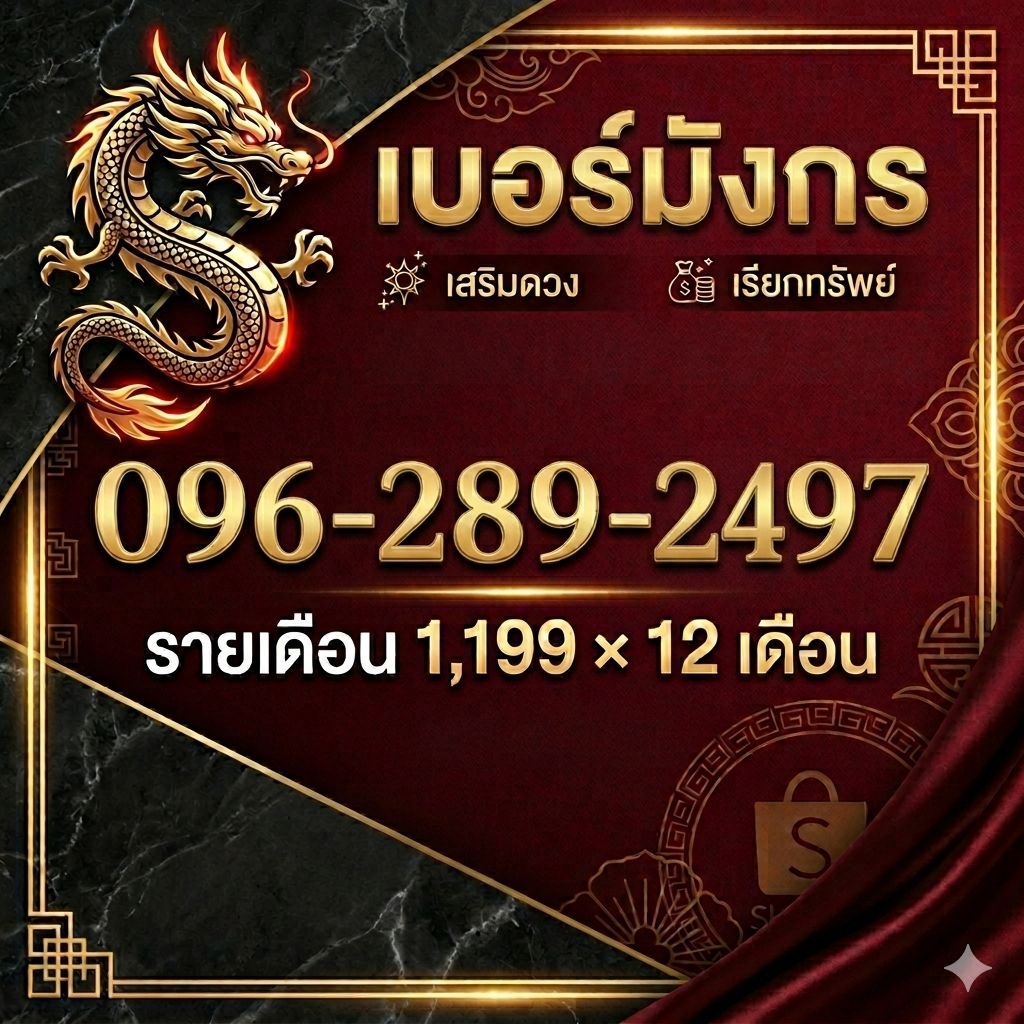เบอร์มังกร 096-289-2497 เครือข่าย Truemove รายเดือน