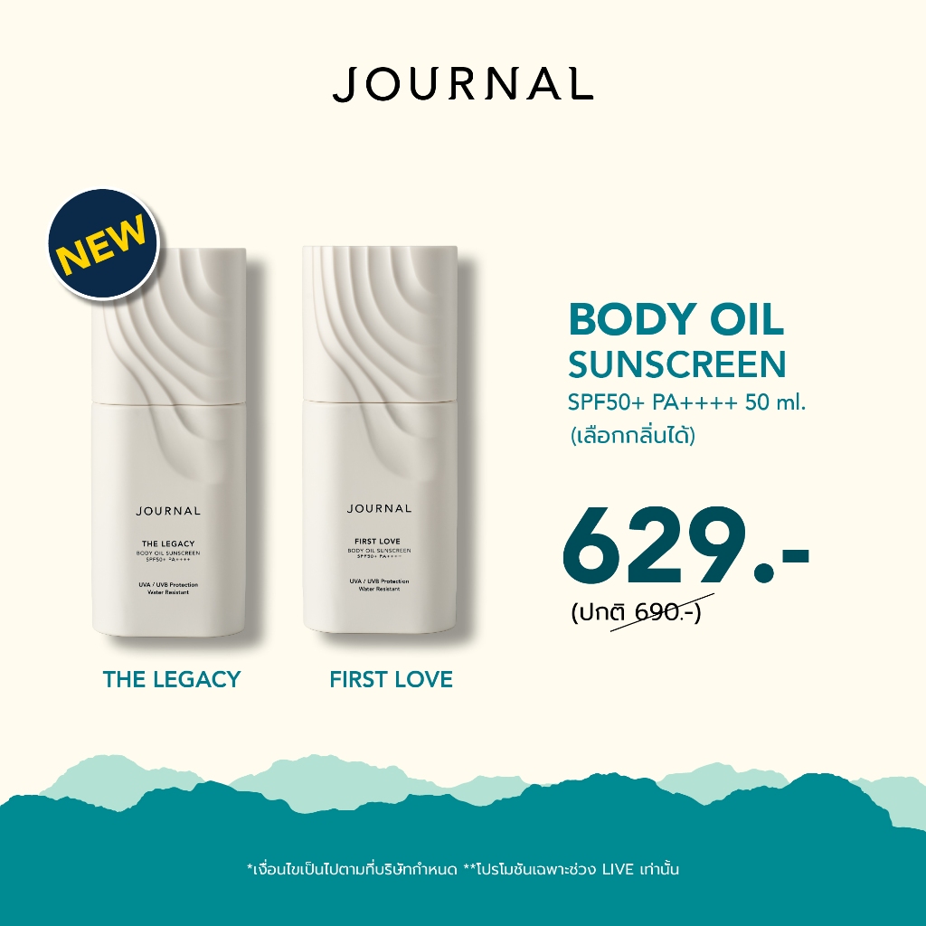 MAY : LIVE กันแดด Body Oil Sunscreen SPF50+ PA++++ ขนาด 50ML เลือกกลิ่นได้ (ราคาพิเศษจะเริ่มขึ้นเมื่อไลฟ์)