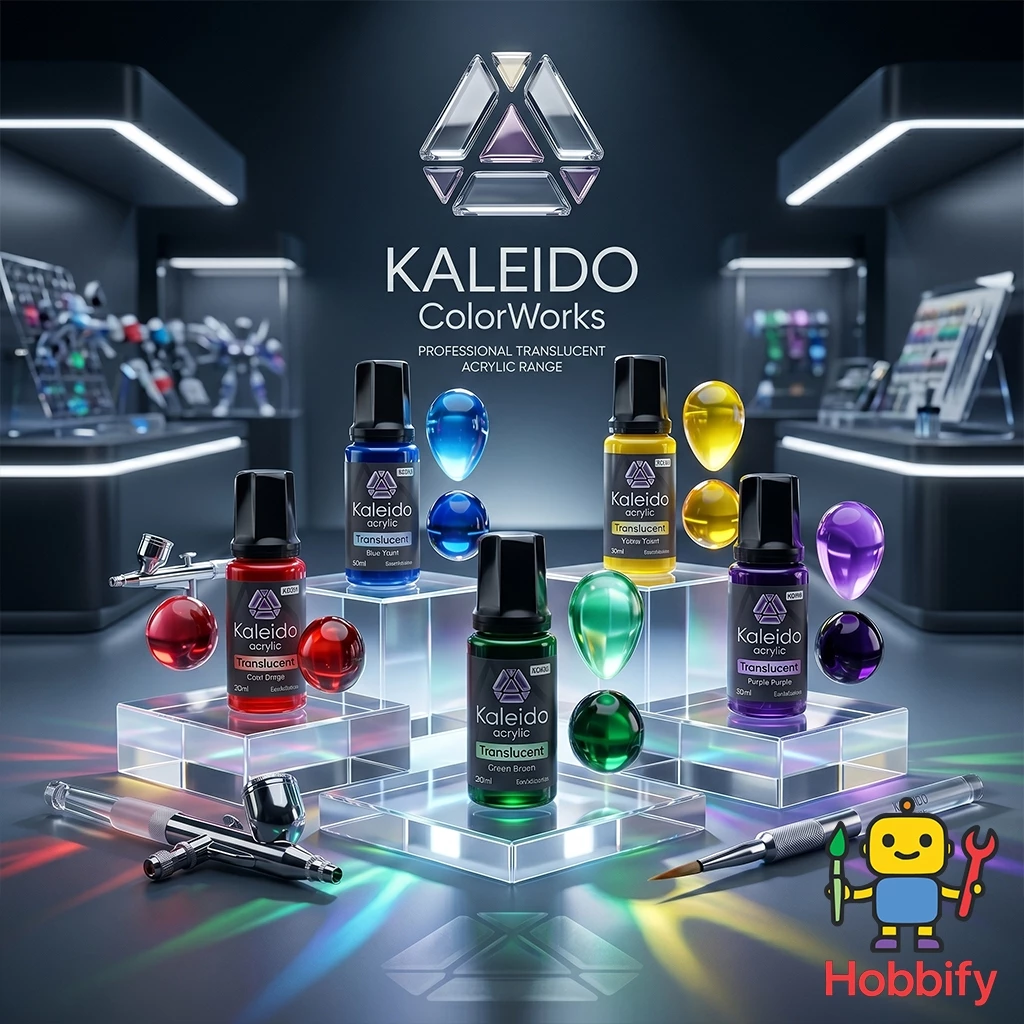 Kaleido Translucent Acrylic Airbrush Color สีแอร์บรัช สีอะคริลิคสูตรน้ำแบบโปร่งแสง สำหรับงานโมเดล ฟิกเกอร์ และกันพลา