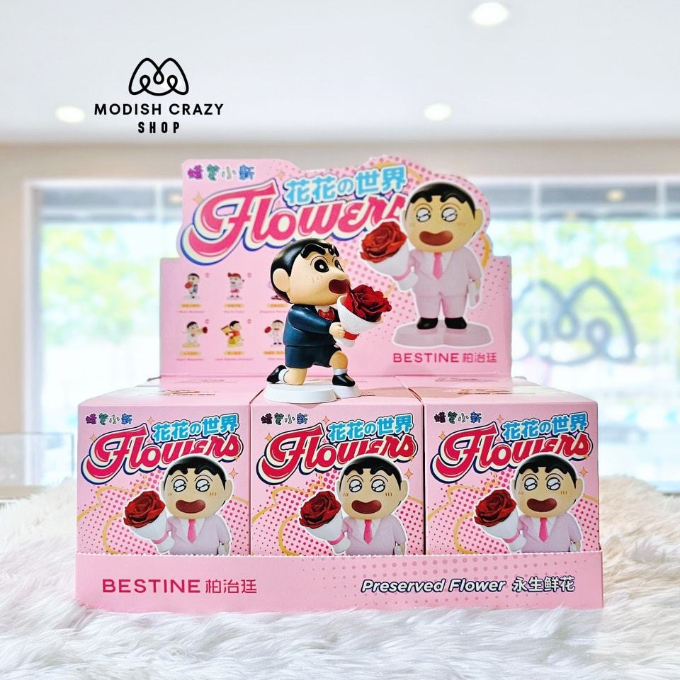 🎯พร้อมส่ง..แบบสุ่ม🎯BESTINE • CRAYON Shinchan Eternal "Flowers World" Series