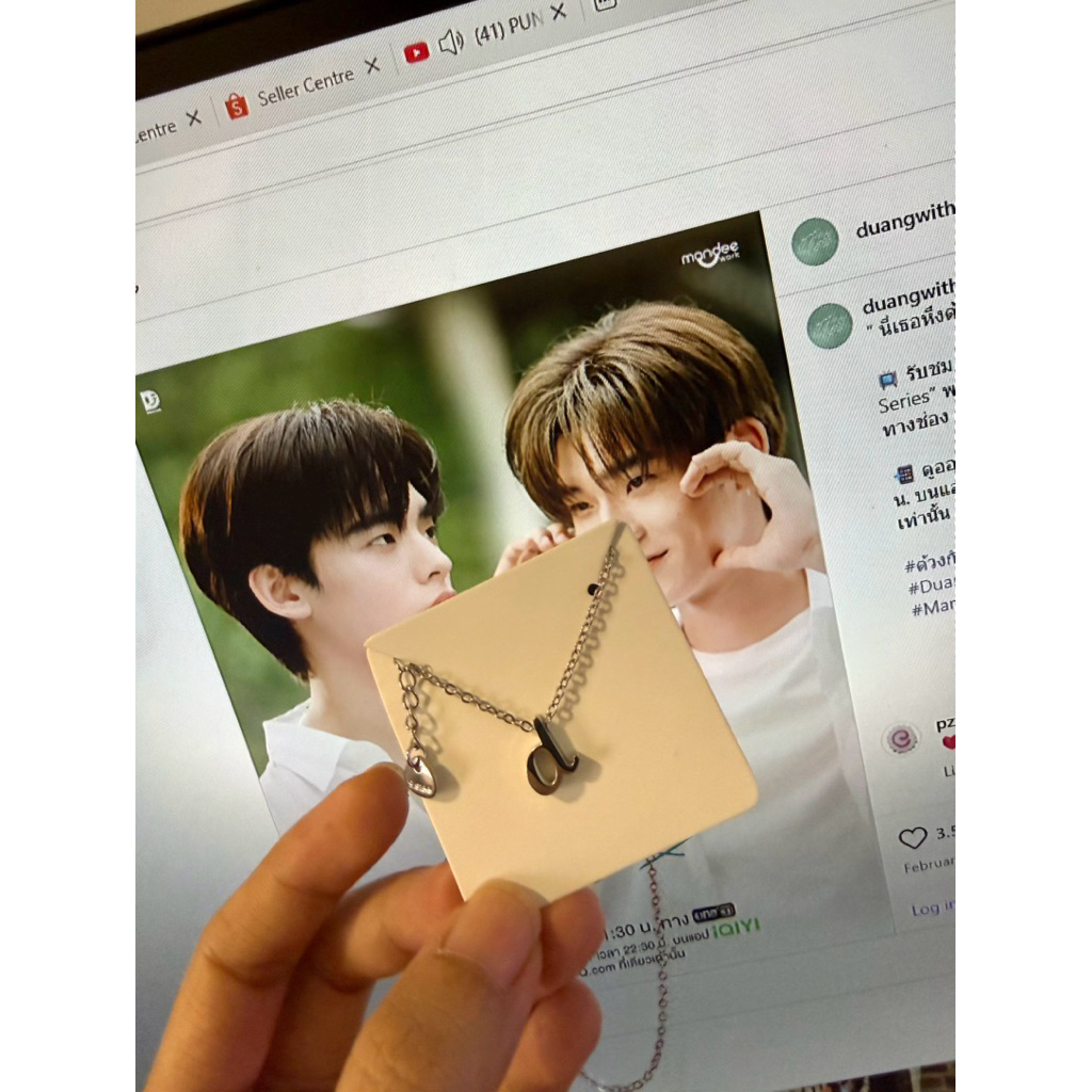 สร้อยสแตนเลสตัวจิ๋ว สแตนเลสแท้ไม่ลอกไม่ดำ ภาษาอังกฤษตัวเขียนพิมพ์เล็ก สร้อยแบบด้วง