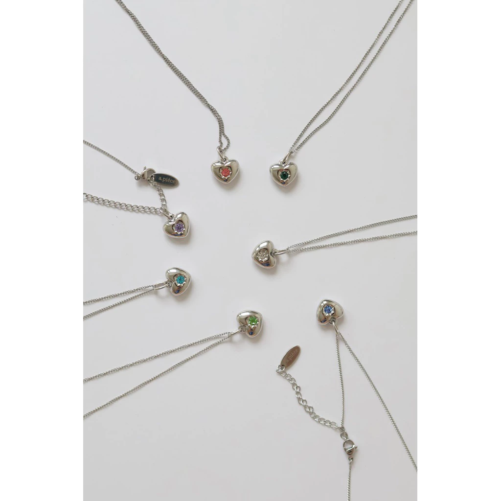 A.piece สร้อย waterproof [stainless steel] Birthstone necklace