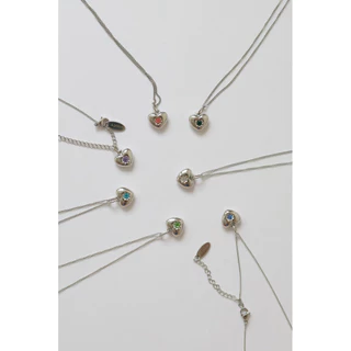A.piece สร้อย waterproof [stainless steel] Birthstone necklace