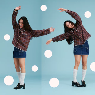 (พร้อมส่ง) FRANKIE BROWN CHECKED SHIRT