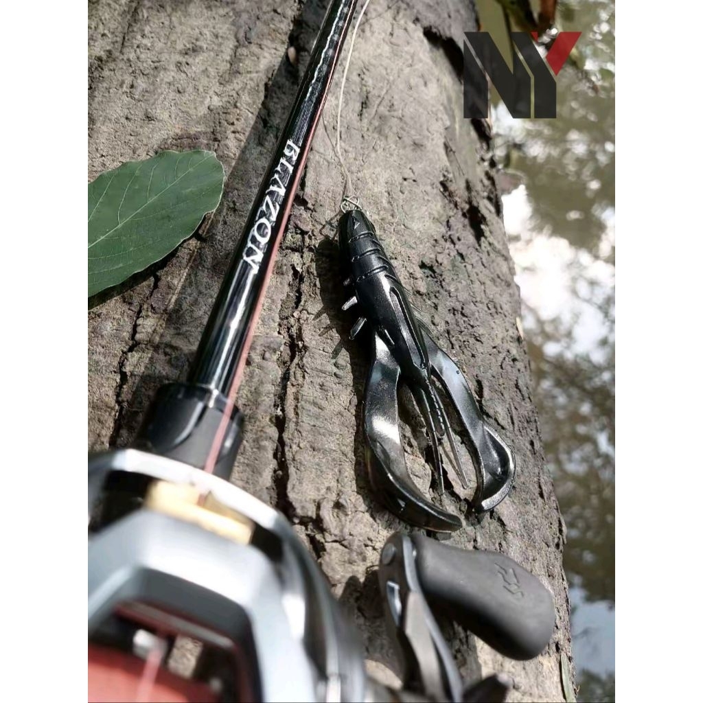 เหยื่อใบไม้ Leaf Craw 1แพ๊ค4ตัวแถมเบ็ด1ตัว ขนาด4นิ้ว หนัก12.8g #Proบ้านนอก #NYao_Company