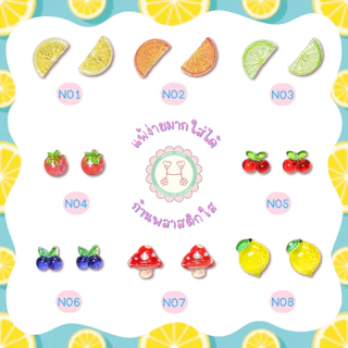 HanaHime.Earrings - Fresh Summer ต่างหูผลไม้ ต่างหูก้านพลาสติก สีสันสดใส แพ้ง่ายใส่ได้