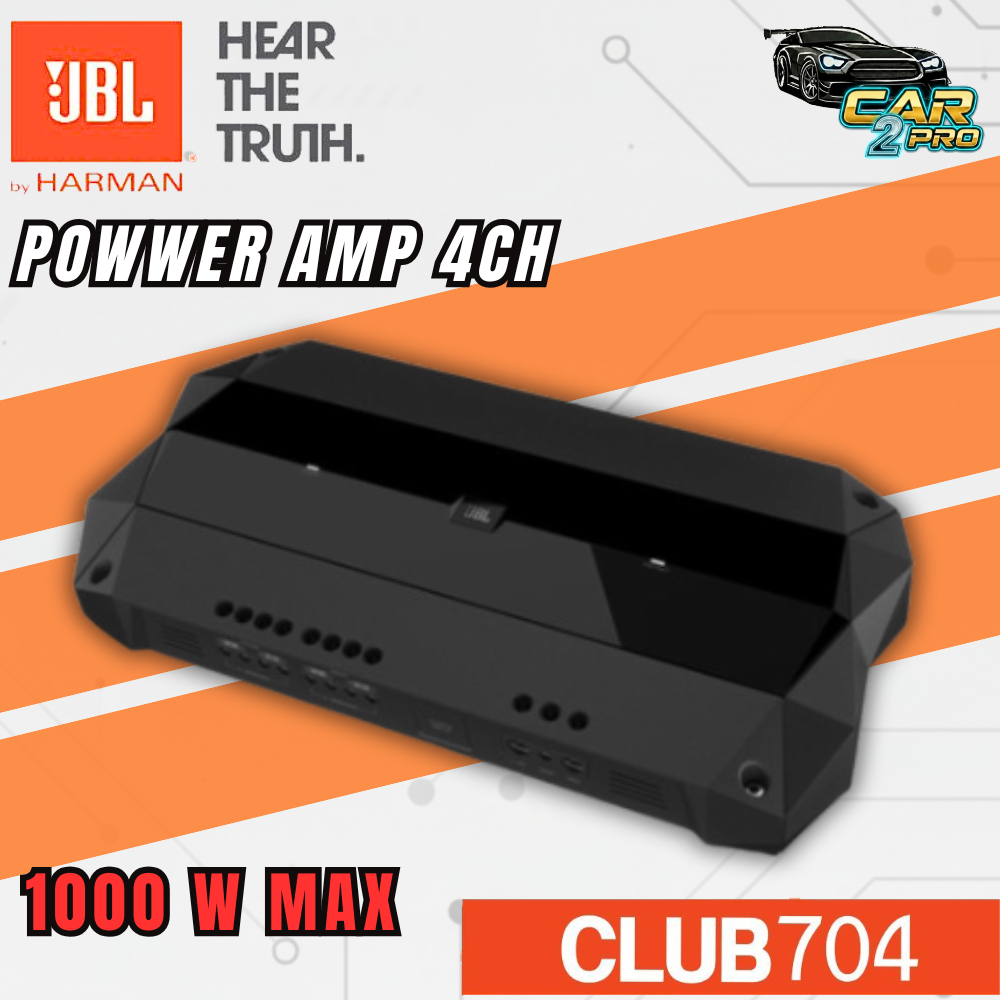 AMP JBL CLUB-704 พาวเวอร์เเอมป์ 4CH ขับลำโพง เสียงดี จากเเบรนด์คุณภาพ แอมป์ JBL