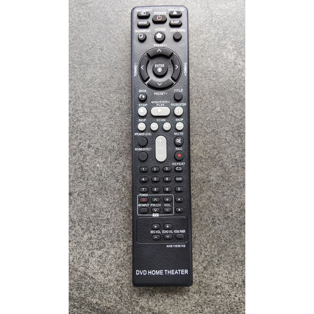รีโมทเครื่องเล่น LG DVD Home Theater ใช้กับรุ่น DH4130s, DH6230s, HT304, HT305, HT532, HT805, HT806, HT906, HT953, HW554