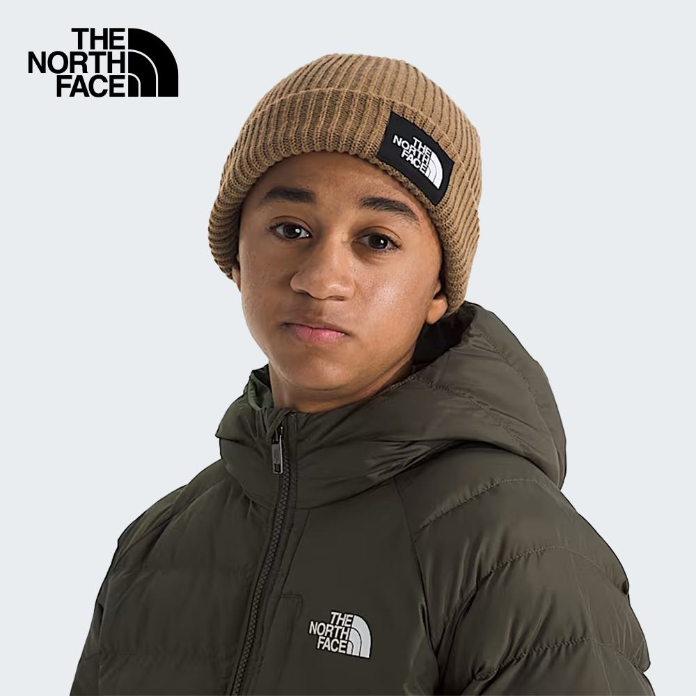 THE NORTH FACE KIDS SALTY LINED BEANIE - UTILITY BROWN หมวกบีนนี่