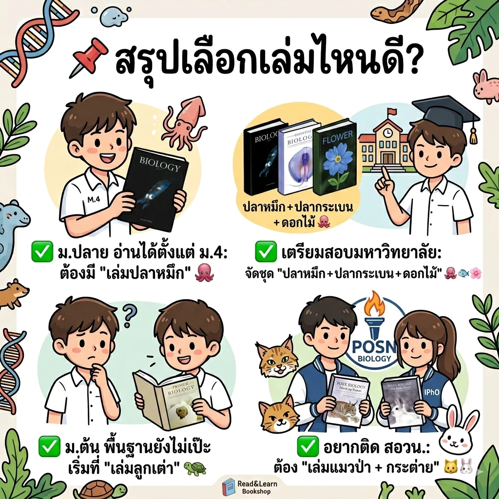 🔥Best Seller ชีวะปลาหมึก Biology อ.ศุภณัฐ หนังสือชีววิทยา A-Level  สอวน เนื้อหาแน่นข้อสอบจุก (Chula book) thumbnail 3
