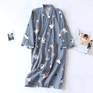 เสื้อคลุม/ชุดนอนสไตล์ญี่ปุ่น ชุดนอนYukata Cotton แท้ 100%