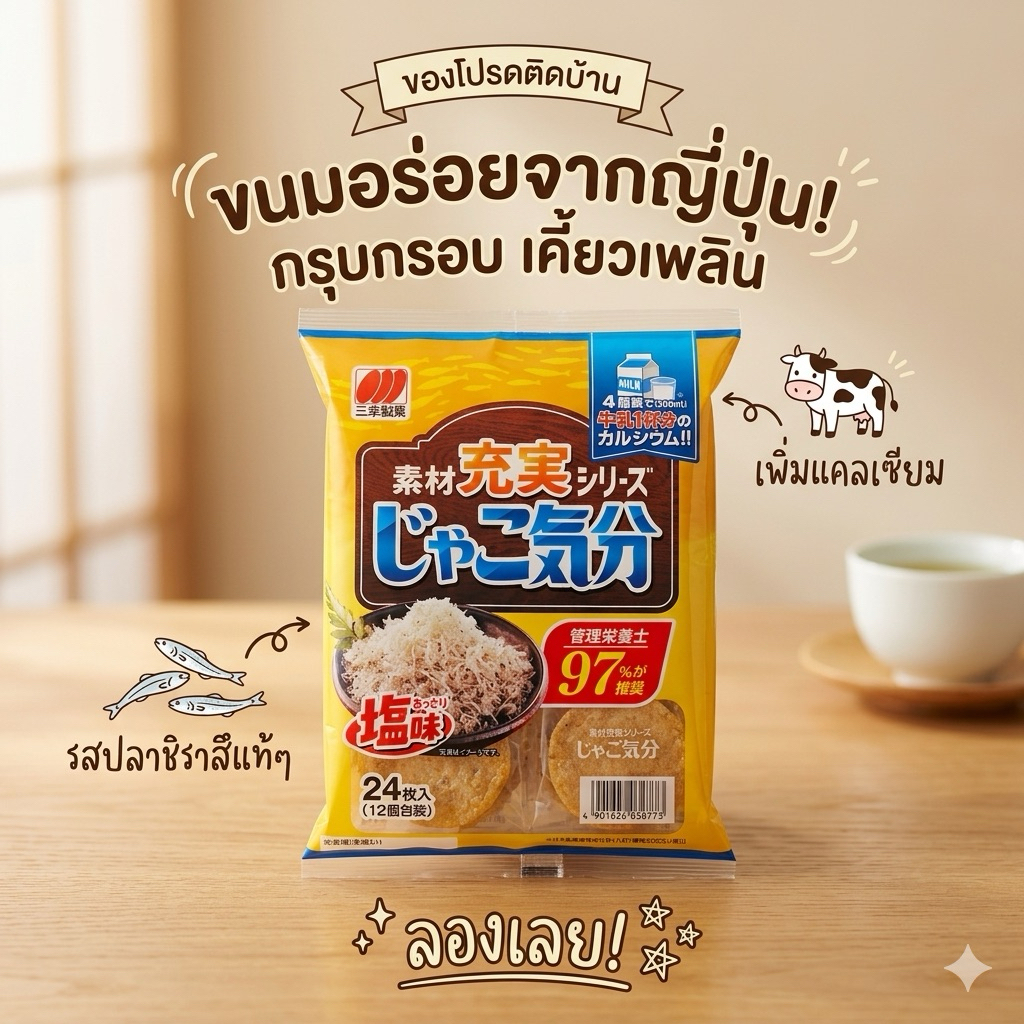 ‼️ร้านนี้ถูกที่สุด‼️Jako Kibun เซมเบ้ปลาจิ๋วที่หยุดกินไม่ได้หอมกลิ่นปลาเบาๆ รสเกลือแบบนัว แคลเซียมสูง