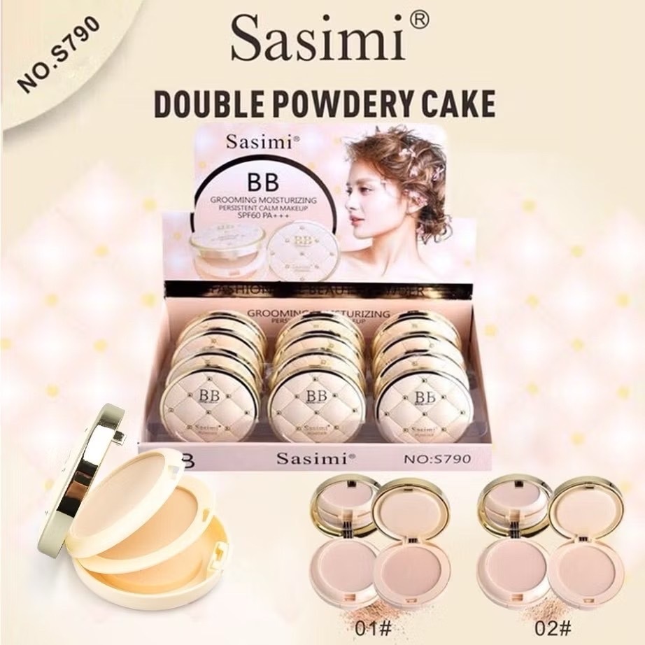 S790 ยกกล่อง12ชิ้น แป้งพัฟ Sasimi BBPowder 2ชั้น รูปที่ 2