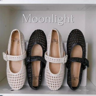 (พร้อมส่ง)Moonlight buckle me รองเท้าแมรี่เจนสาน ฟีลซัมเมอร์ สวยมากก หนังนุ่ม (มีถึงไซส์ 42)