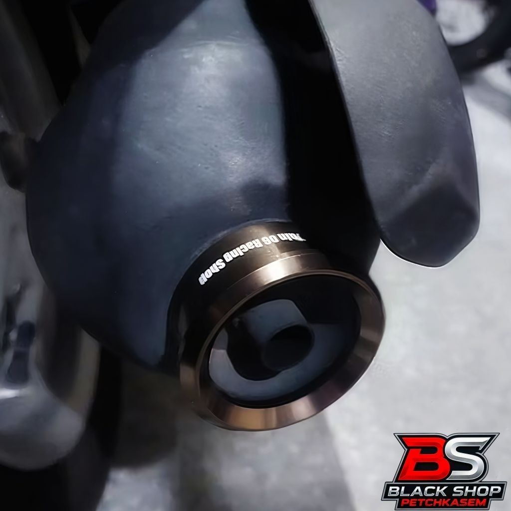 ครอบปลายท่อไอเสีย CNC ใส่กับท่อเดิม / สำหรับรถ : Grand Filano-125 [Tain 06 Racing Shop]