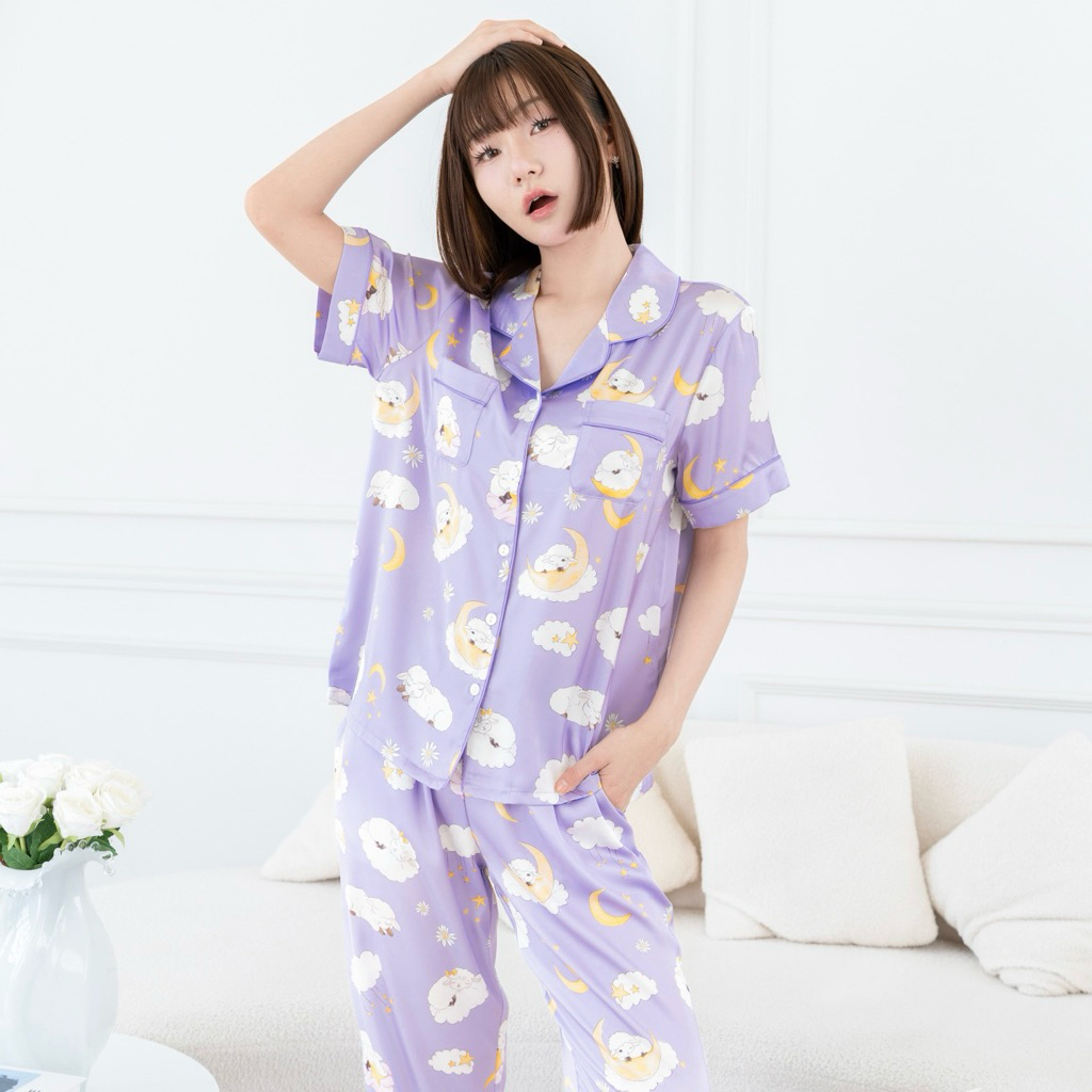 ชุดนอน LovelyNight แขนสั้น-ขายาว Sleepy Sheep D13