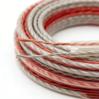 สายลำโพงทองแดงไร้ออกซิเจน 17awg 20awg สายเสียงคุณภาพสูง ราคาต่อเมตร (สายไฟทองเงิน)