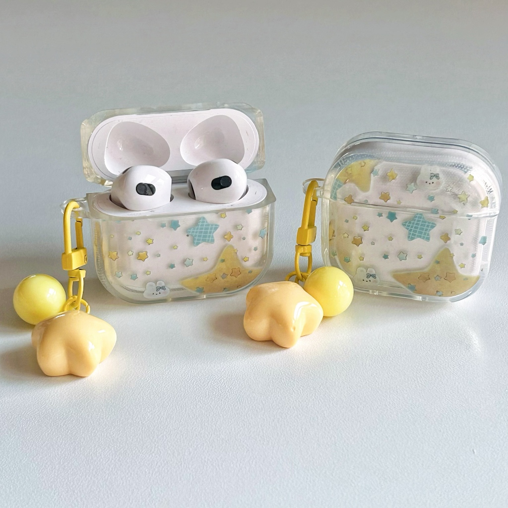 พร้อมส่ง ดาวเหลือง สำหรับเคส Airpodsเคสหูฟัง พร้อมสายห้อย รุ่น Airpods4 Airpdos3 Airpods pro/pro2/pro3 i11 i12 gen3 gen2