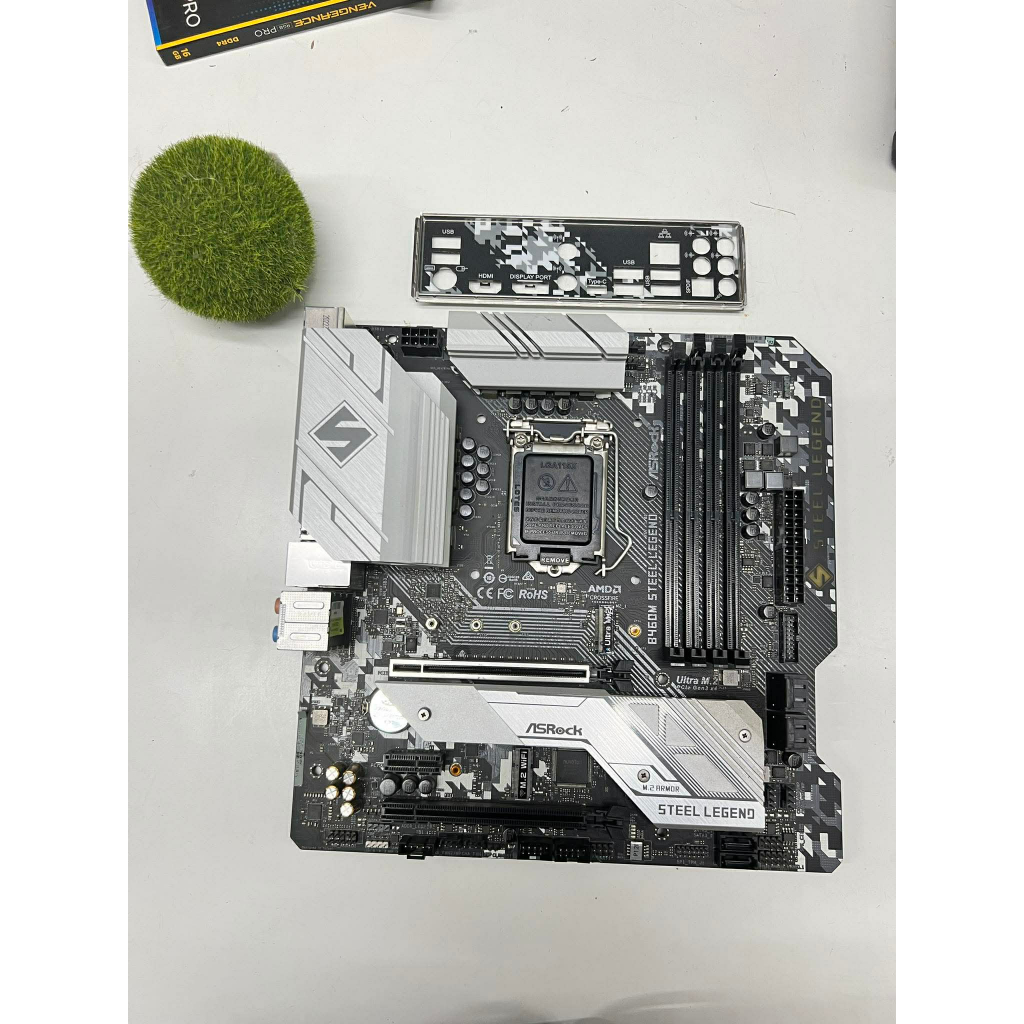 MAINBOARD (เมนบอร์ด) 1200 ASROCK B460M STEEL LEGEND + ไม่มีกล่อง มีฝาหลัง ประกันร้าน