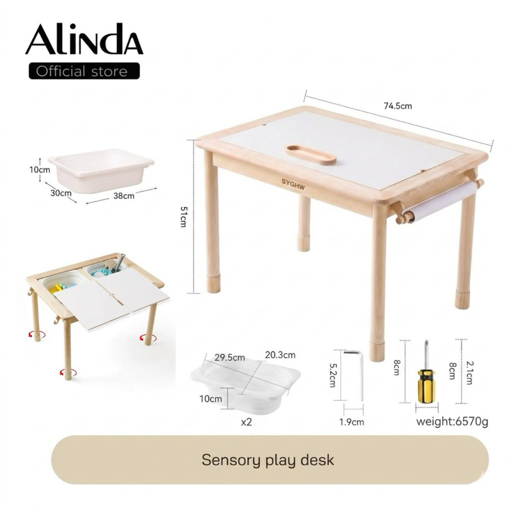 sensory desk โต๊ะกิจกรรม นักเรียน อนุบาล messy play