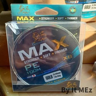 [ ของแท้ ] สายเอ็นตกปลา สายพีอี สายพีอีเบนมินโก PE Benmingo MAX X8 ความยาว 100 เมตร เหนียวดี Fishing line