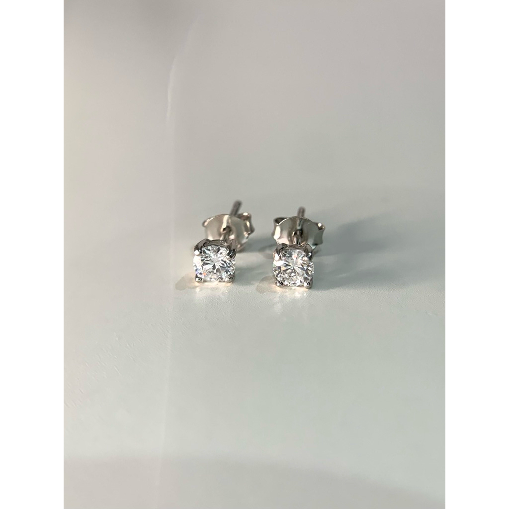 Diamond Delights ⊹ ต่างหูเพชรทรงกลม Diamond Stud Earrings (Lab Grown)