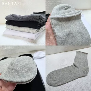 𝗦𝗔𝗡𝗧𝗔𝗥𝗜 𝟬-𝗣𝗿𝗲𝘀𝘀𝘂𝗿𝗲 | 🩶 ถุงเท้าผู้สูงอายุ ถุงเท้าเบาหวาน เท้าบวม ถุงเท้าสุขภาพ ไซส์ใหญ่ 44-50 ขอบยืดได้ 22cm. ไม่รัดน่อง