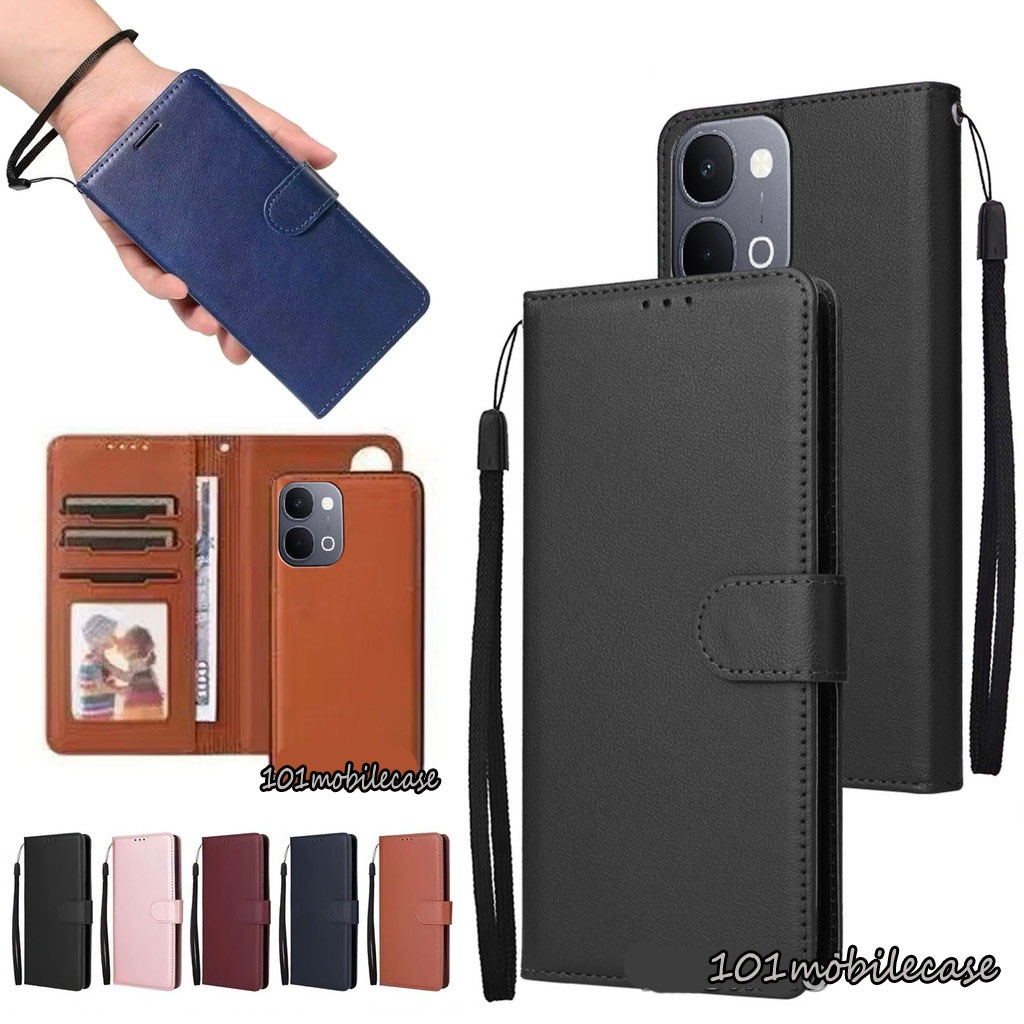 เคส กระเป๋า For VIVO Y31D V70 Y05 Y200 Y19S Y03 Y03T Y18 Y28 Y100 Y11 Y12 Y17 Y20 Y12S Y12A Y21 Y02 Y02S Y15S Y01 ฝาพับ
