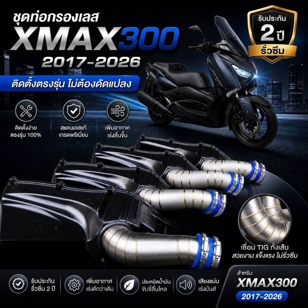 ชุดคิทหม้อกรองอากาศYAMAHA XMAX 300ปี2017-2025