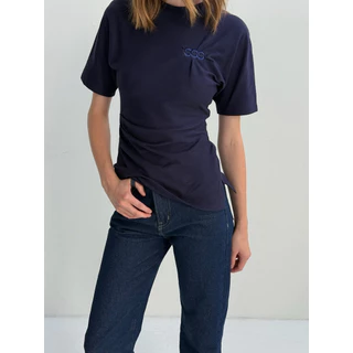 STUDIO UNKNOWN - SSS01 Riley Cinched Top เสื้อยืดตกแต่งปักจับจีบบริเวณช่วงอก