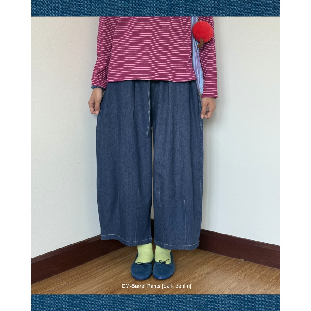 DM-DENIM BARREL PANTS [Drawstring]