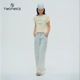 (พร้อมส่ง) Twotwice - Sea of Sameness Baby Tee - เสื้อยืดทรงสั้น