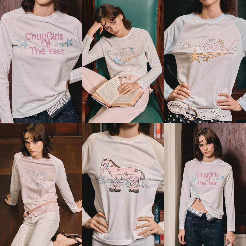 [พร้อมส่ง] CHUUCHOP - (S-4XL) Gigi Long Sleeve Top เสื้อยืดแขนยาว ผ้านุ่ม เลเยอร์2ชั้น (C8551)