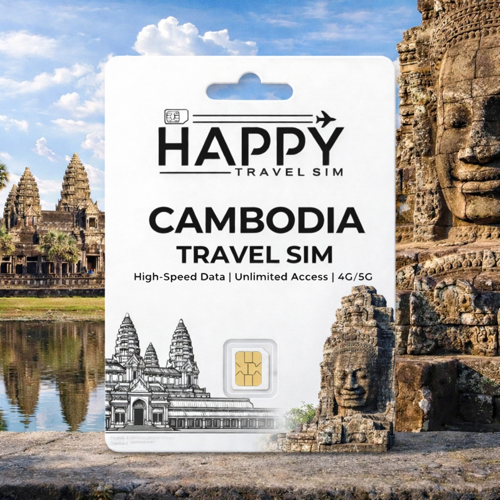 ซิมกัมพูชา 4G Cambodia Tourist SIM Card | เน็ตไม่จำกัดรายวัน Unlimited Daily Data | Smart / Metfone 
