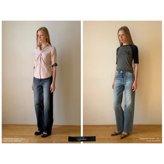TGDA.CO - กางเกงยีนส์เอวต่ำ Body Girl รุ่น Townhome Denim (พร้อมส่ง)