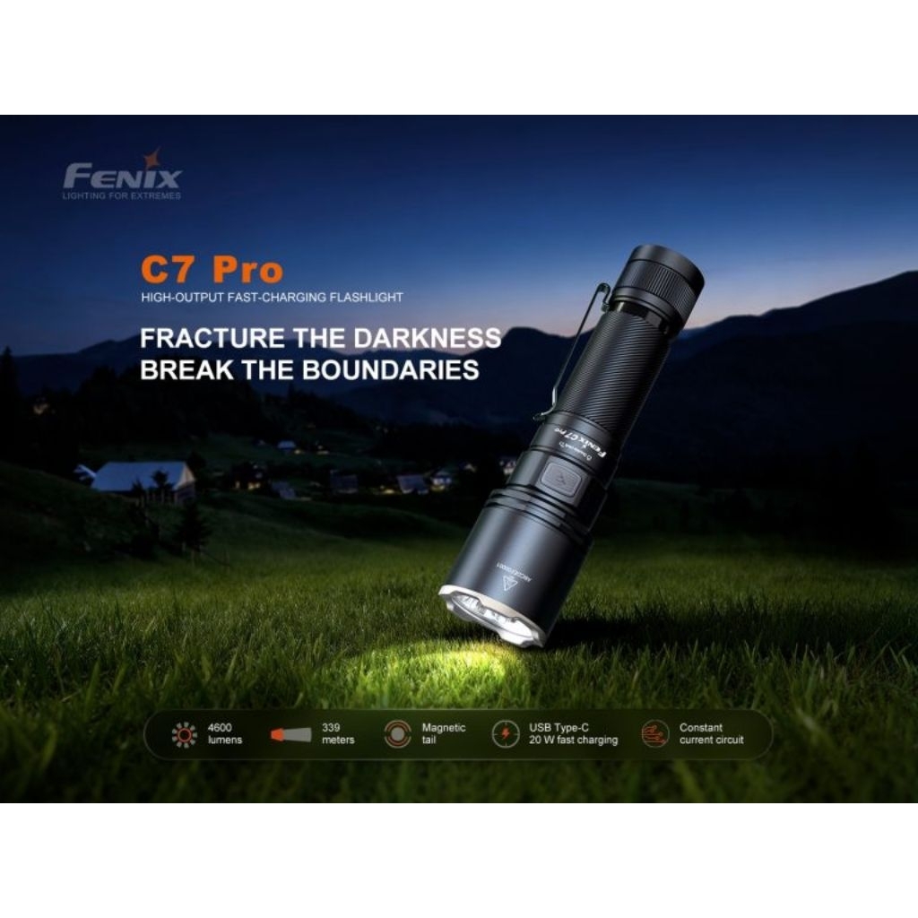 ไฟฉาย Fenix C7 Pro HIGH-OUTPUT FAST-CHARGING FLASHLIGHT : สินค้ารับประกัน 3 ปี