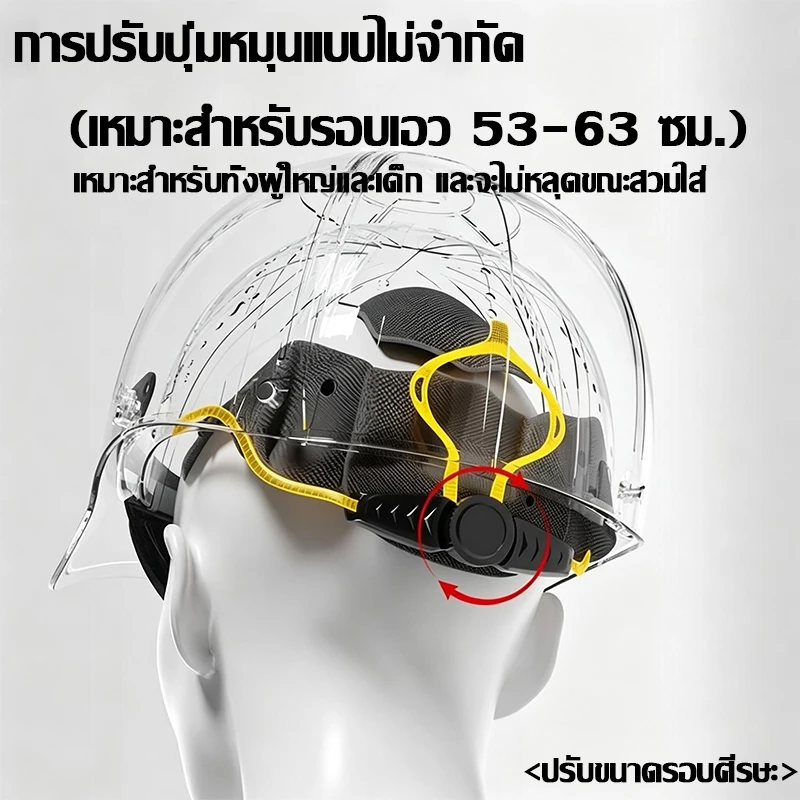 หมวกกันน็อคครึ่งใบ เปลือก ABS มีกระจกบังแดด thumbnail 6