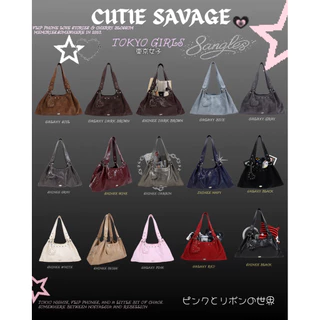 8angles- Cutie Savage🪩 กระเป๋า Nostalgia Y2K ขนาด12.5 นิ้ว จุใจ มีหนัง2 แบบ E042