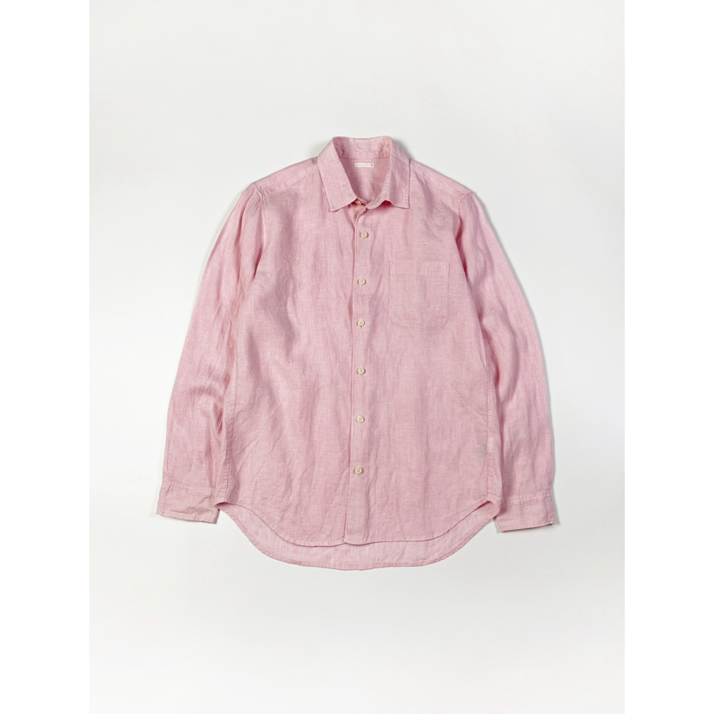 Gu ── linen shirt , pink