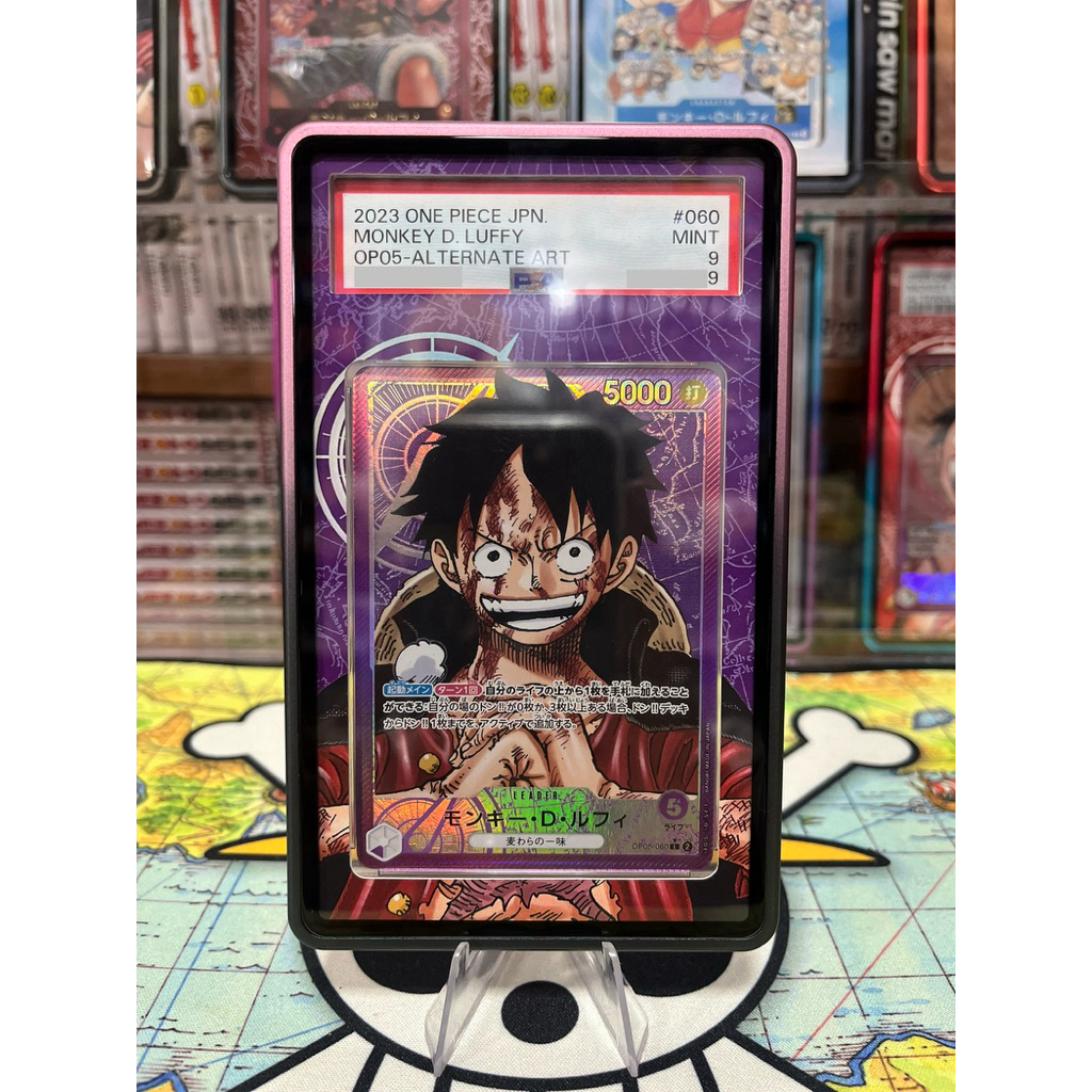 พร้อมส่ง✔️ ของแท้💯% ONE PIECE CARD GAME : MONKEY D LUFFY OP05-060 JP (PSA9) + FULLART+CASE