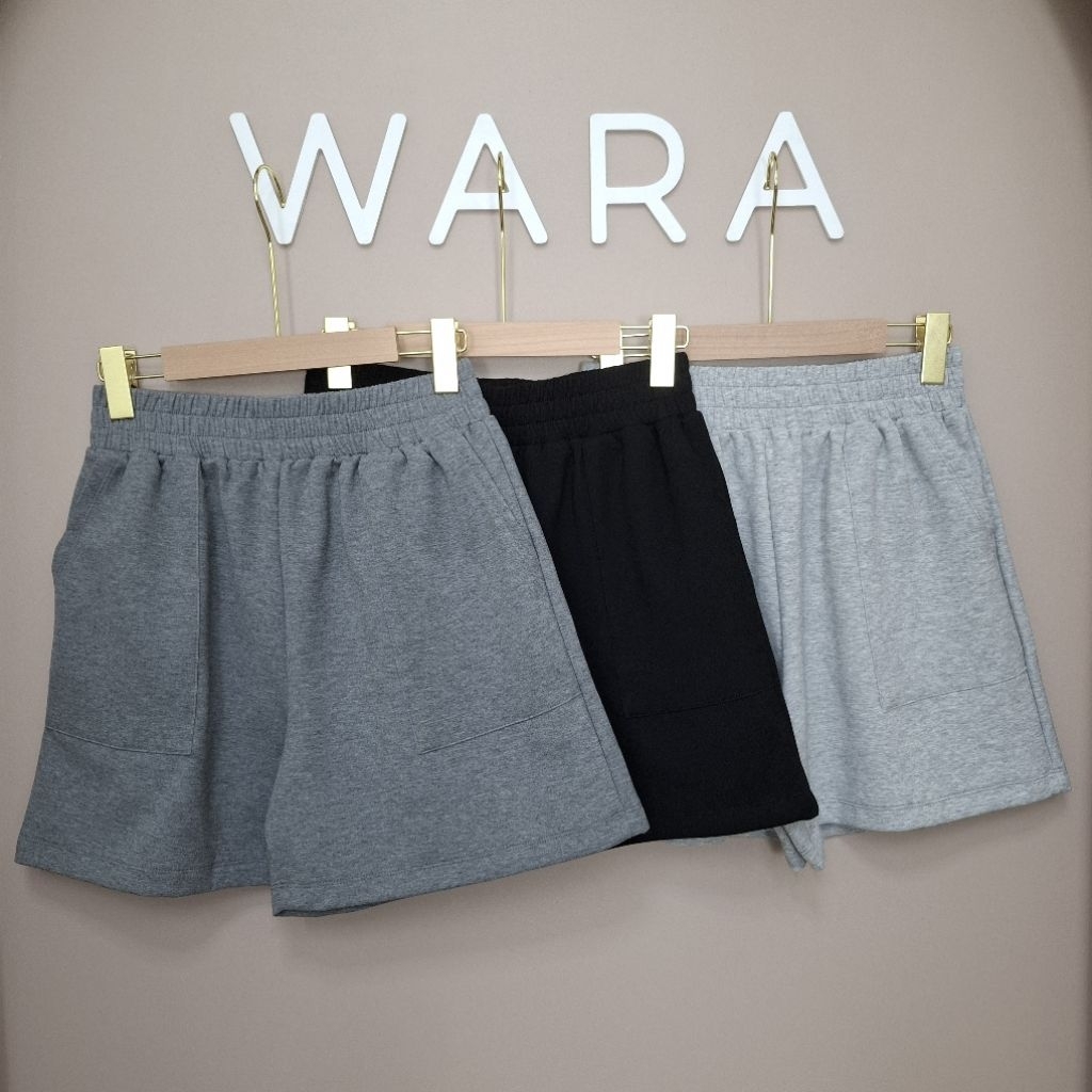 [ CP2 ] WARA กางเกงขาสั้น กระเป๋าปะหน้า ผ้า Cotton260g