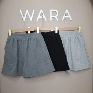 [ CP2 ] WARA กางเกงขาสั้น กระเป๋าปะหน้า ผ้า Cotton260g