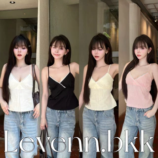 Levenn.bkk • Ingko Top เสื้อสายเดี่ยว แต่งลูกไม้ สวยเรียบหรู น่ารัก กระชับพอดี ผู้หญิง Clothing