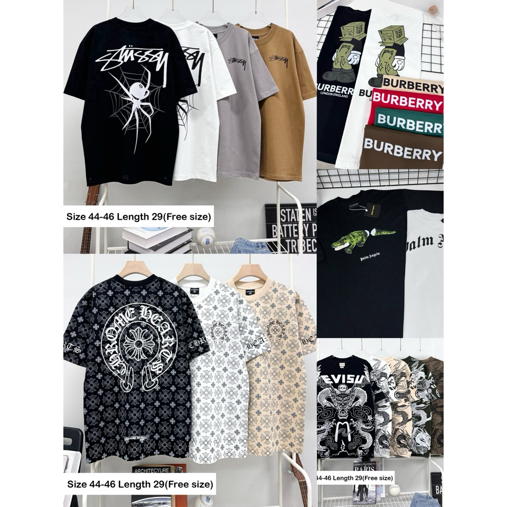 •เสื้อยืดแบรนด์อก44-46สกรีนลายยอดฮิต